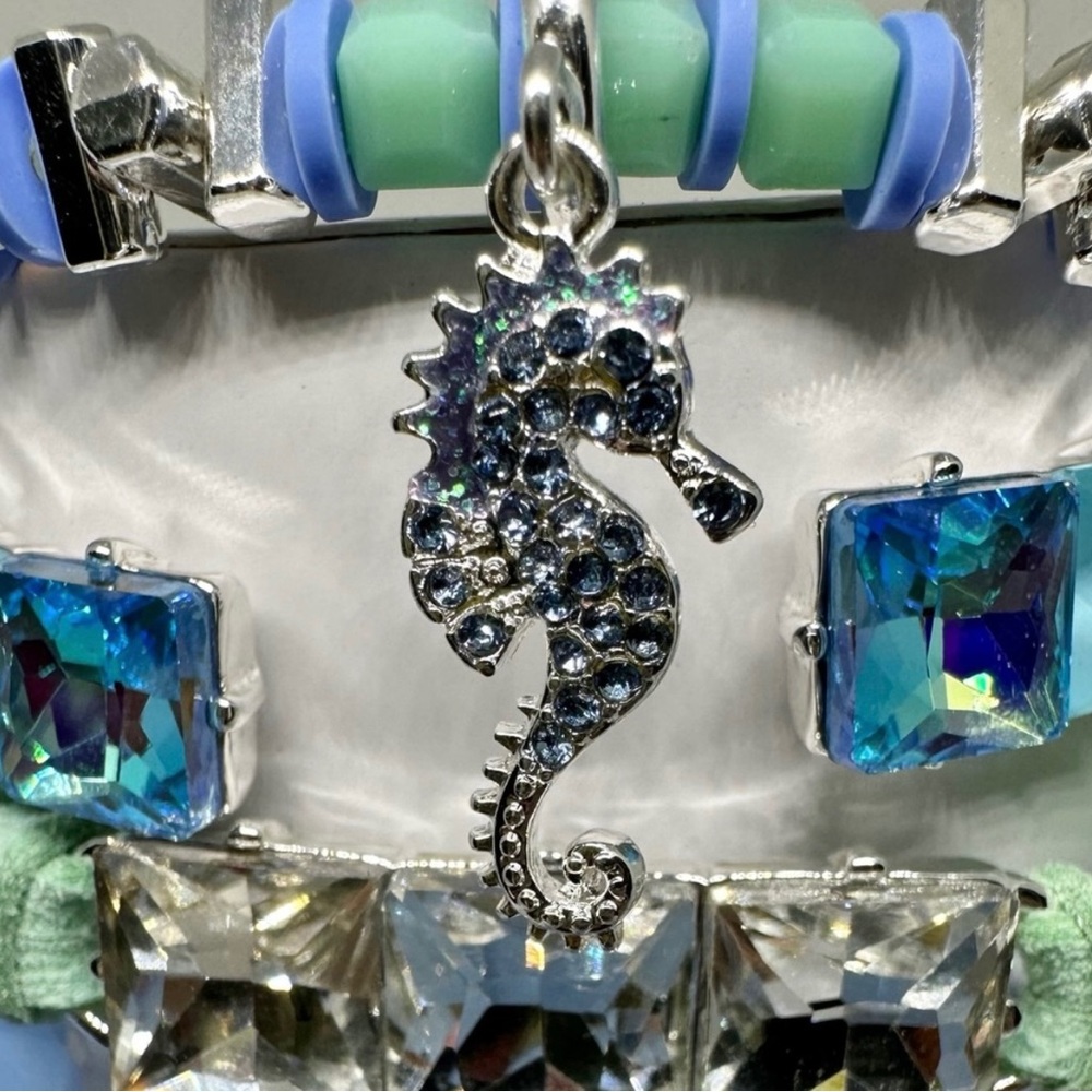 “Seashore Sparkle” Bomb Party 2023 Stacked Bracelet Gem
